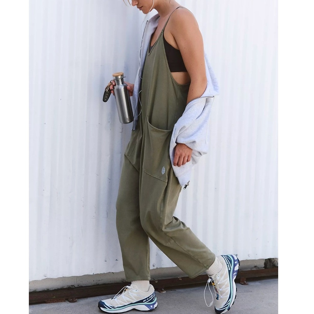 FP MOVEMENT x FREE PEOPLE Hot Shot Onesie Jumpsuit in Sea Grass